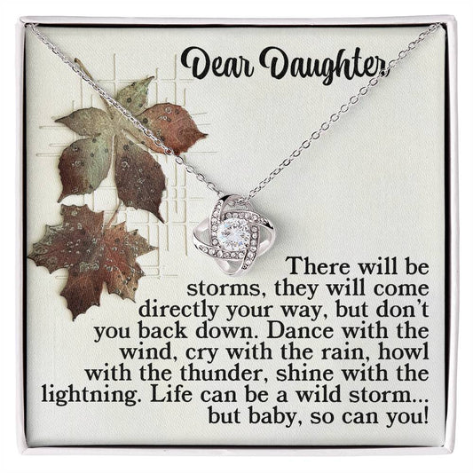 Dear Daughter/ Dance with the wind/ Love knot necklace