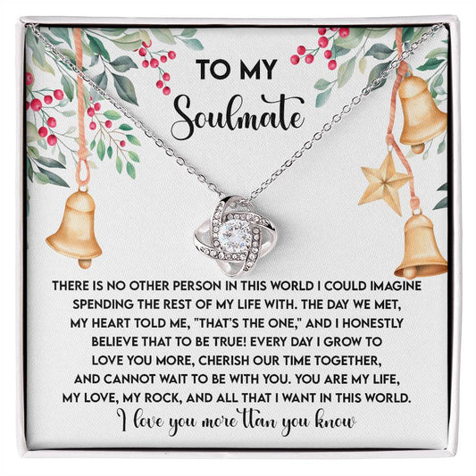 To my soulmate/ The day we met/ Love knot necklace