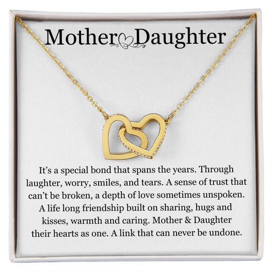 Mother&Daughter/It's a special bond/Interlocking Heart Necklace