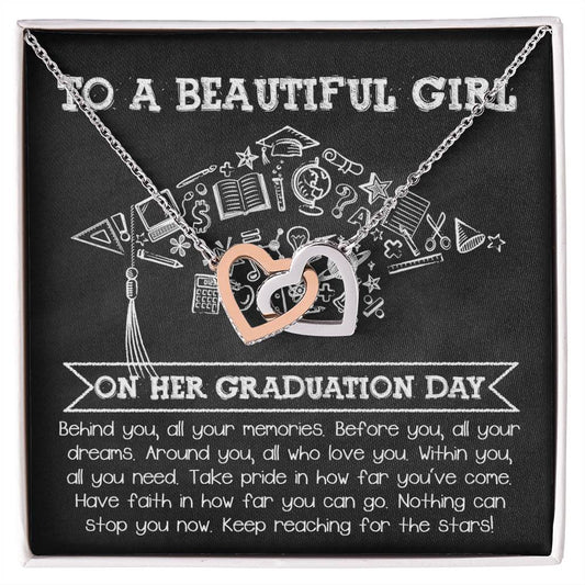 To A Beautiful Girl On Her Graduation Day/ Interlocking Heart Necklace