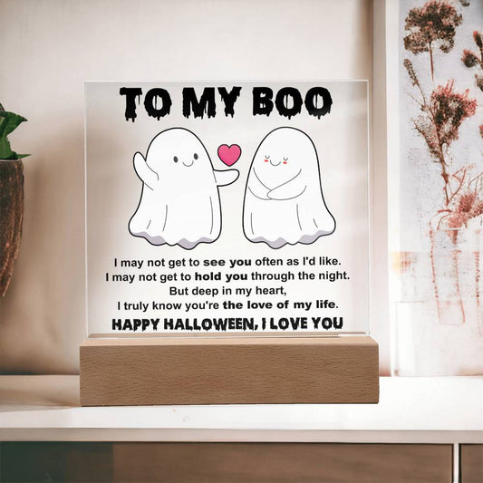 To My Boo/ Love Of My Life/ Square Acrylic Plaque