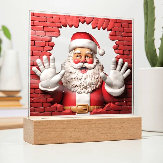 Christmas Santa Claus/ Square Acrylic Plaque