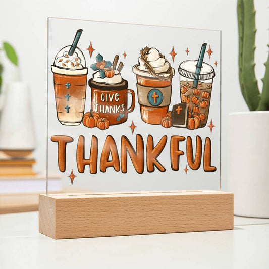 Thankful/ Square Acrylic Plaque