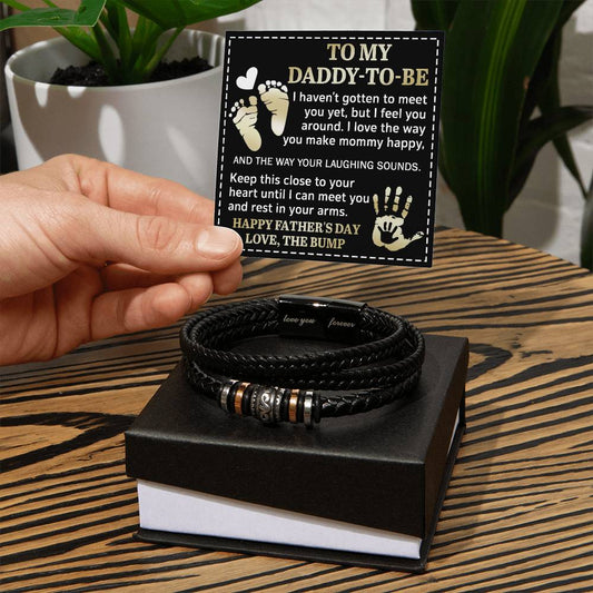 To my Daddy-To-Be/ Happy Father's Day/ Forever Bracelet