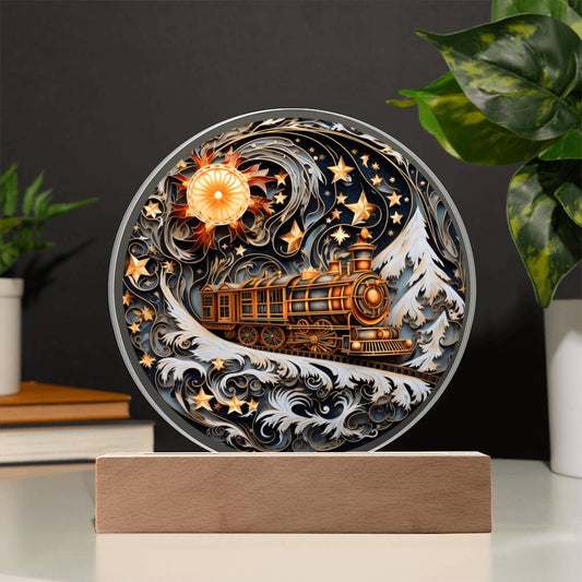 Wonderful Train/ Circle Acrylic Plaque