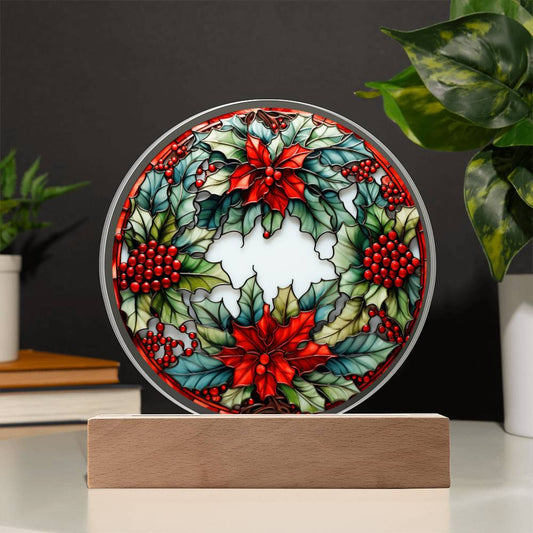 Christmas Wreath/ Circle Acrylic Plaque