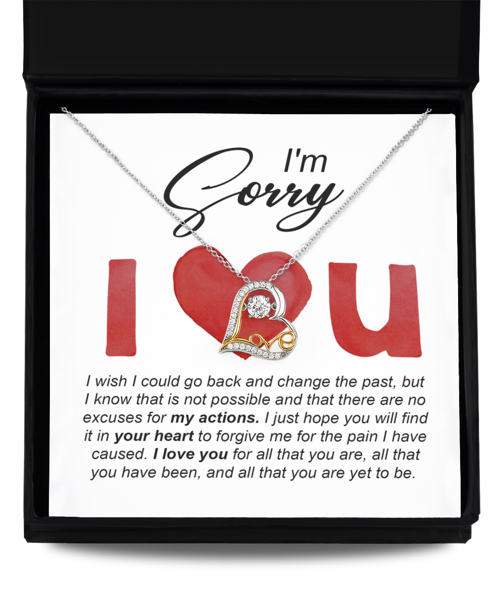 I'm sorry/ I love you/ Love dancing necklace