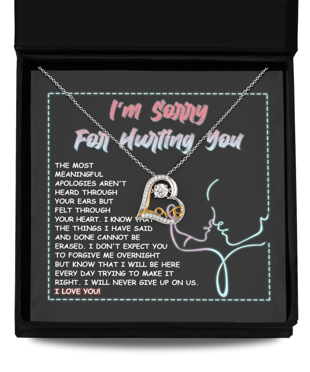 I’m sorry/ I love you/ Love dancing necklace