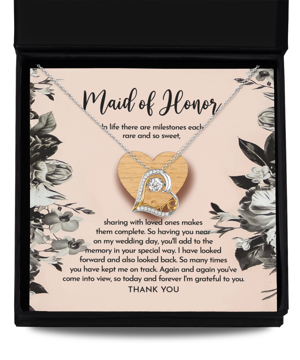 Maid of Honor/ You have kept me on track/ Love dancing necklace