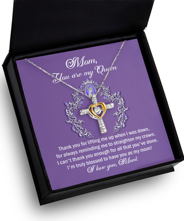 Mom/ You Are My Queen/ Cross Dancing Necklace