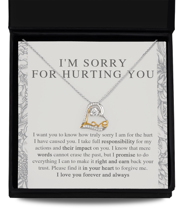 I'm sorry for hurting you/ Love dancing necklace