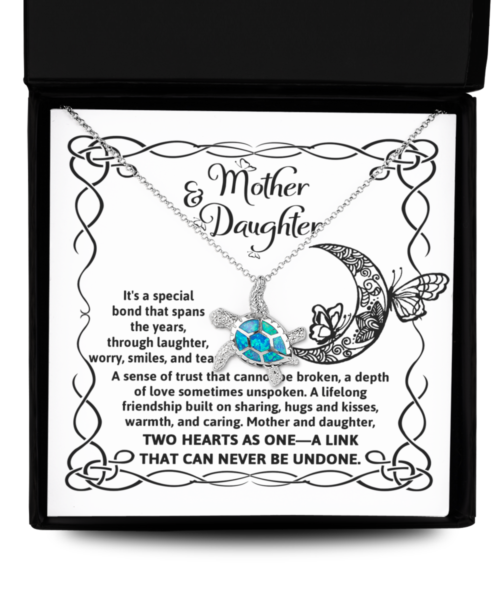 Mother & Daughter/ It’s a special bond / Opal turtle necklace