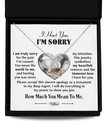 I hurt you, I’m sorry/ Love dancing necklace