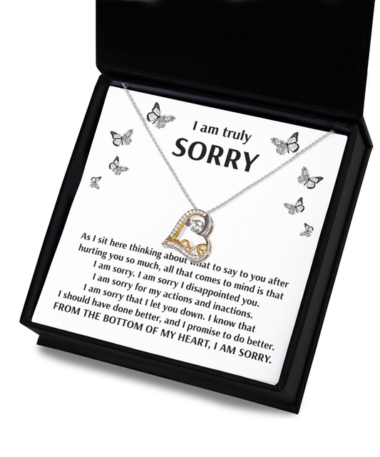 I am truly sorry/ I am sorry I disappointed you/ Love dancing necklace