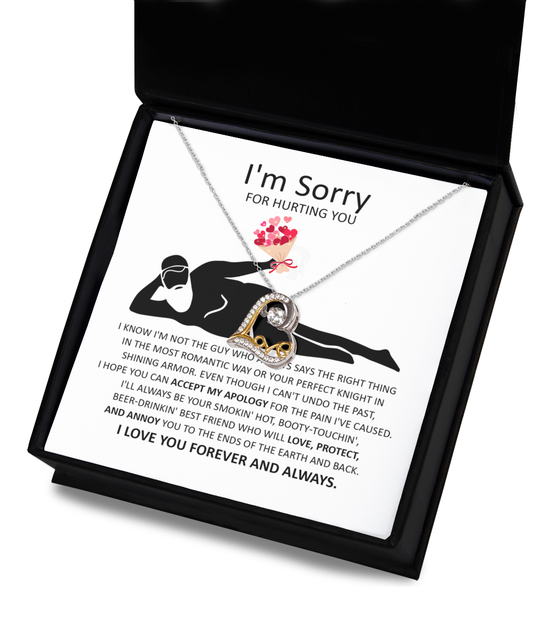 I’m sorry/ I hope you can accept my apology/ Love dancing necklace