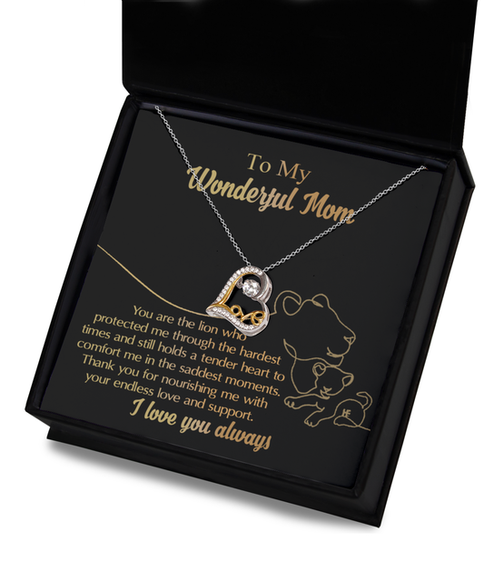 To My Wonderful Mom/ You Are The Lion Who Protected Me/ Love Dancing Necklace