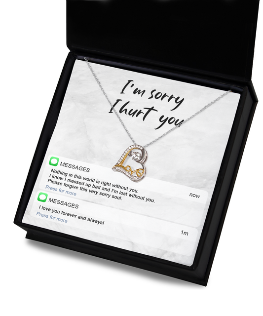 I'm sorry I hurt you/ Love dancing necklace