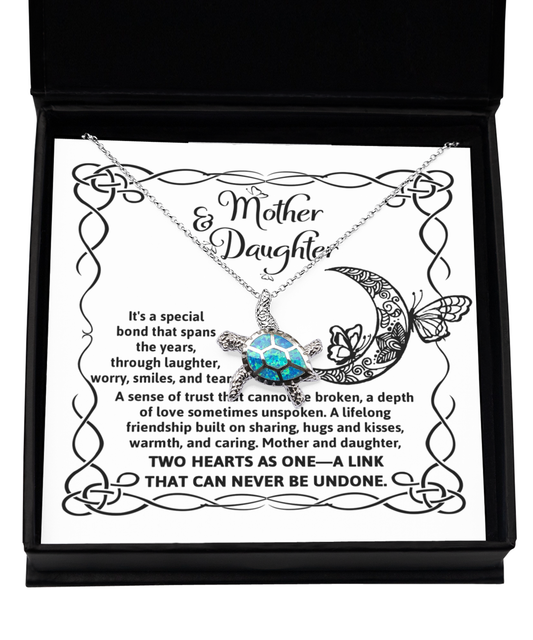 Mother & Daughter/ It’s a special bond / Opal turtle necklace