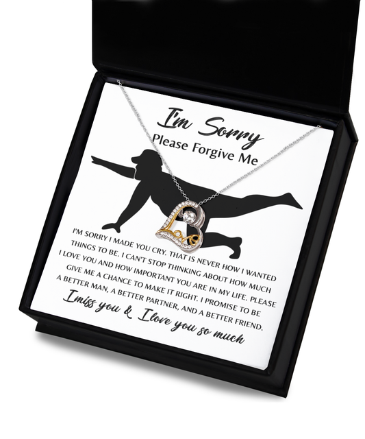 I'm sorry/ Please forgive me/ Love dancing necklace