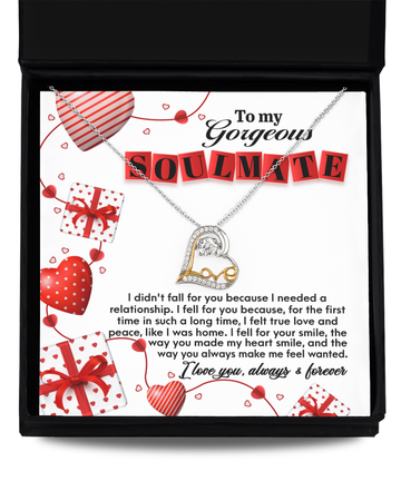 To My Gorgeous Soulmate/I Fell For You Because/Love Dancing Necklace